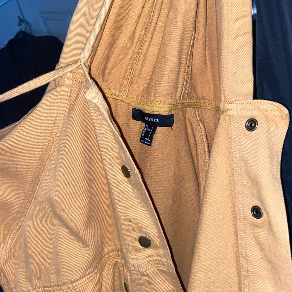 orange denim hoodie